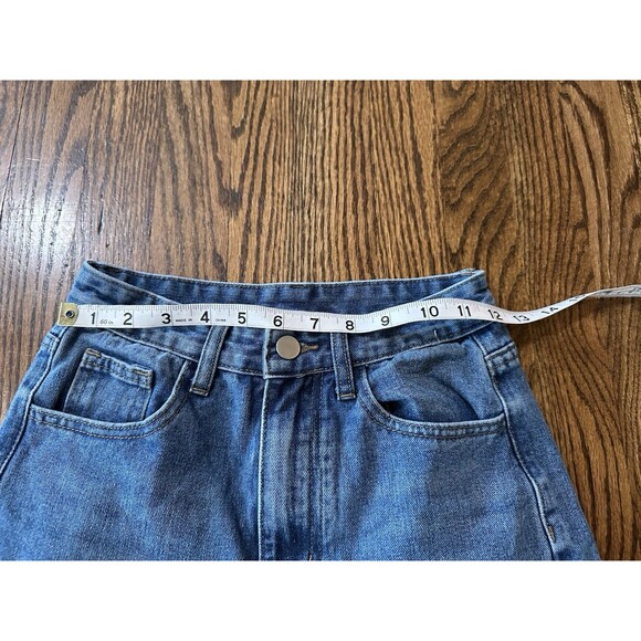 Cider High Rise Straight Leg Medium Wash Cotton Jeans Denim Size XXS 90s Style - Picture 5 of 9